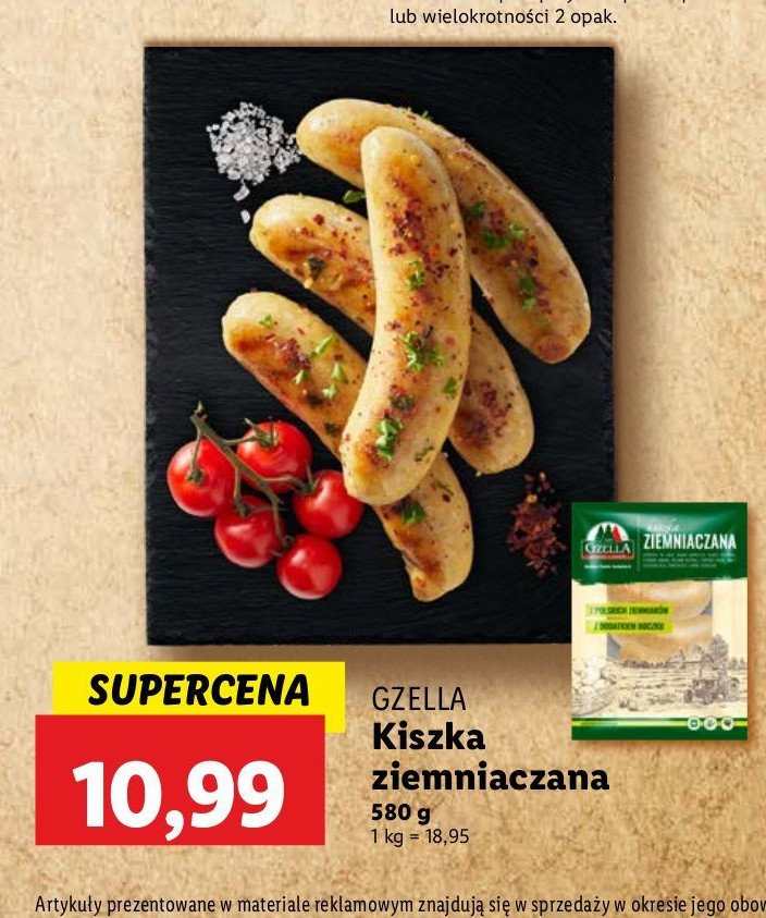 Kiszka ziemniaczana Gzella promocja