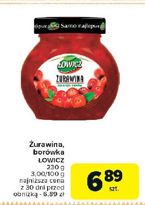 Żurawina do mięs i serów Łowicz promocja