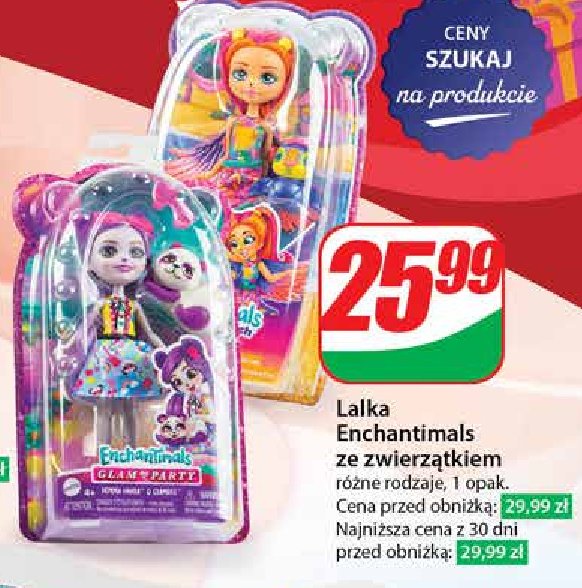 Lalka enchantimals + zwierzątko dodatkowe Mattel promocja