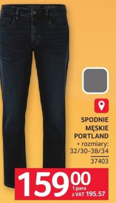 Spodnie męskie PORTLAND promocja w Selgros