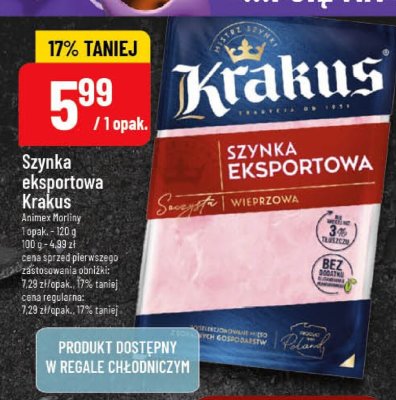 Szynka eksportowa Krakus promocja w POLOmarket