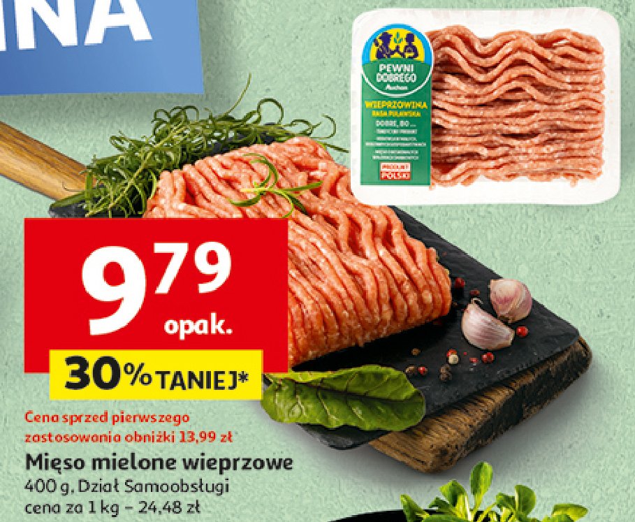 Mięso mielone wieprzowe Auchan pewni dobrego promocja w Auchan