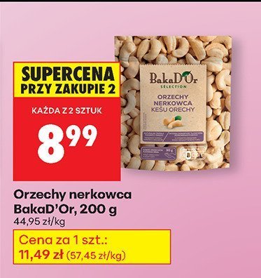 Orzechy nerkowca BakaD'Or promocja w Biedronka
