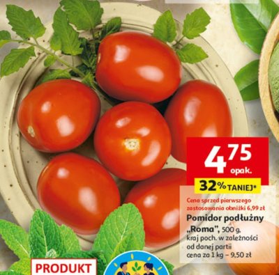 Pomidor podłużny Roma, kraj poch. w zależności od danej partii promocja w Auchan