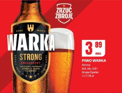 Piwo WARKA Strong promocja w Chorten