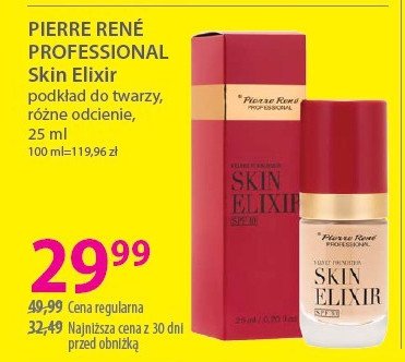 Podkład do twarzy spf30 02 Pierre rene skin elixir promocja w Hebe