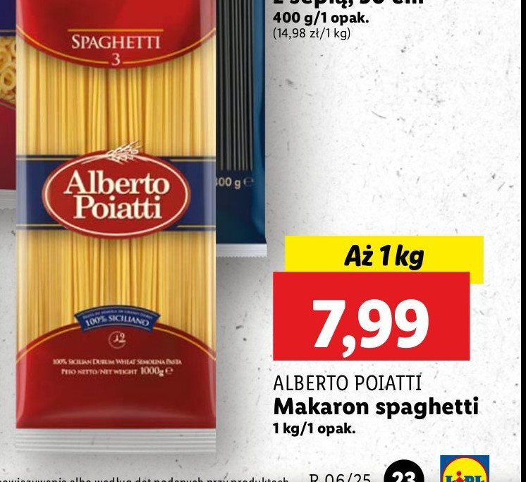 Makaron spaghetti ALBERTO POIATTI promocja