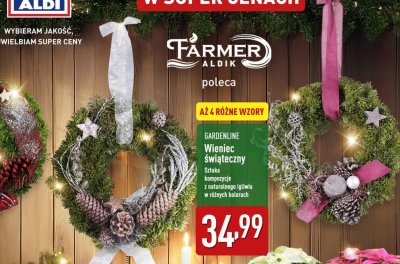 Wieniec świąteczny  promocja w Aldi