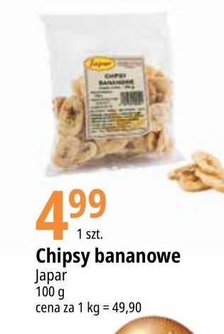 Chipsy bananowe Japar promocja