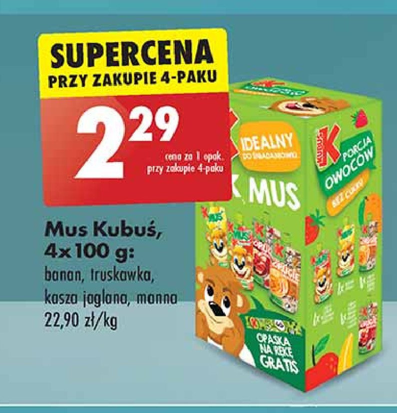 Kubuś mus pack Kubuś mus 100% promocja