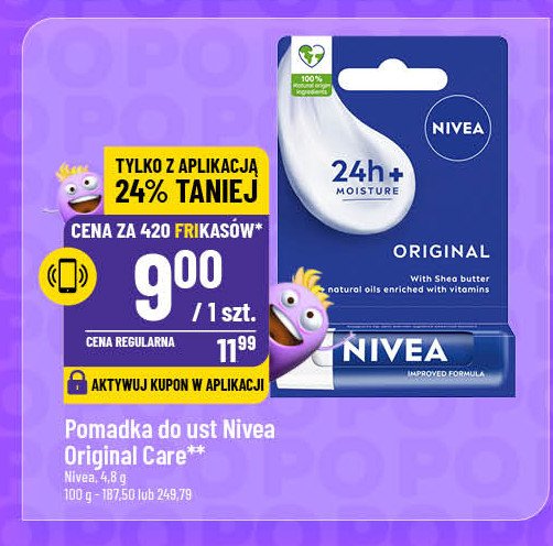 Pomadka original care (classic) Nivea promocja