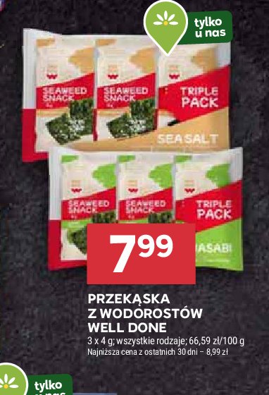 Przekąska z wodorostów Well done promocja