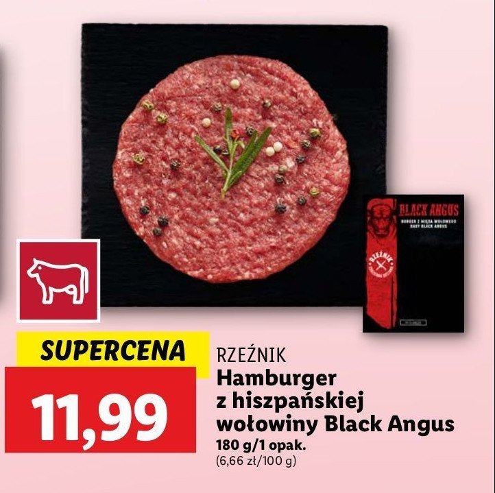 Hamburger wołowy black angus Rzeźnik codzienna dostawa promocja