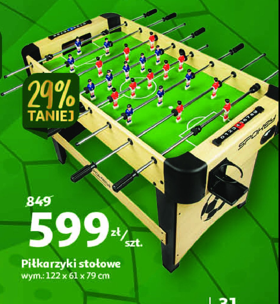 Pi艂karzyki sto艂owe 122 x 61 x 79 cm promocja