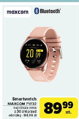 Smartwatch fit fw32 neon różowy Maxcom promocja w Carrefour Market