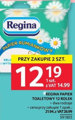 Papier toaletowy Regina rumianek 12 rolek promocja w Selgros