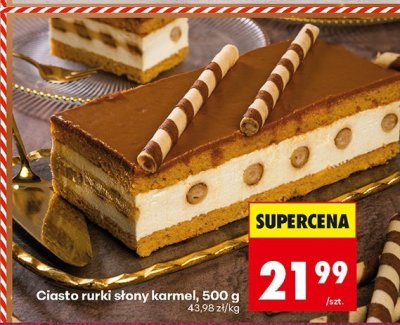 Ciasto rurki słony karmel 500g promocja w Biedronka