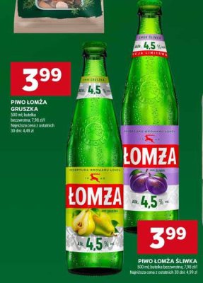 Piwo Łomża Śliwka promocja w Stokrotka