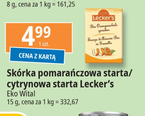 Skórka cytrynowa starta LECKER'S promocja