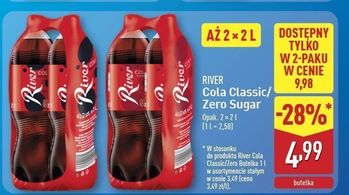 Napój cola zero River promocja