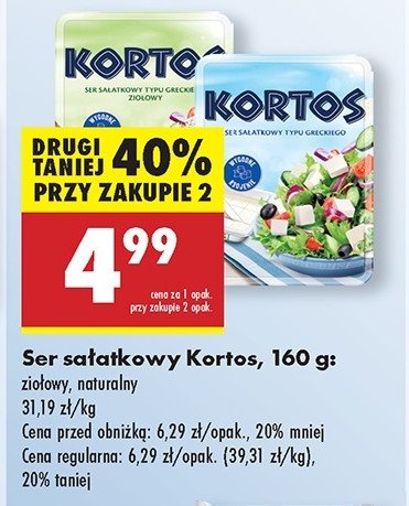 Kortos ser sałatkowy Turek naturek Turek 123 promocja w Biedronka