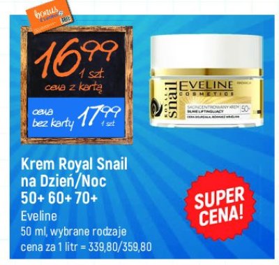 Krem aktywnie regenerujący na dzień/noc 70+ Eveline royal snail promocja
