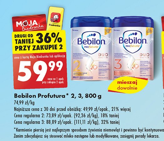 Mleko 3 Bebilon profutura duo biotik promocja