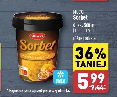 Sorbet mango-marakuja Mucci promocja