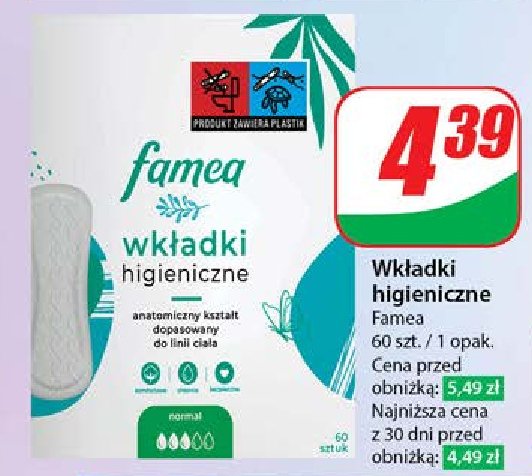 Wk艂adki higieniczne normal Famea promocja