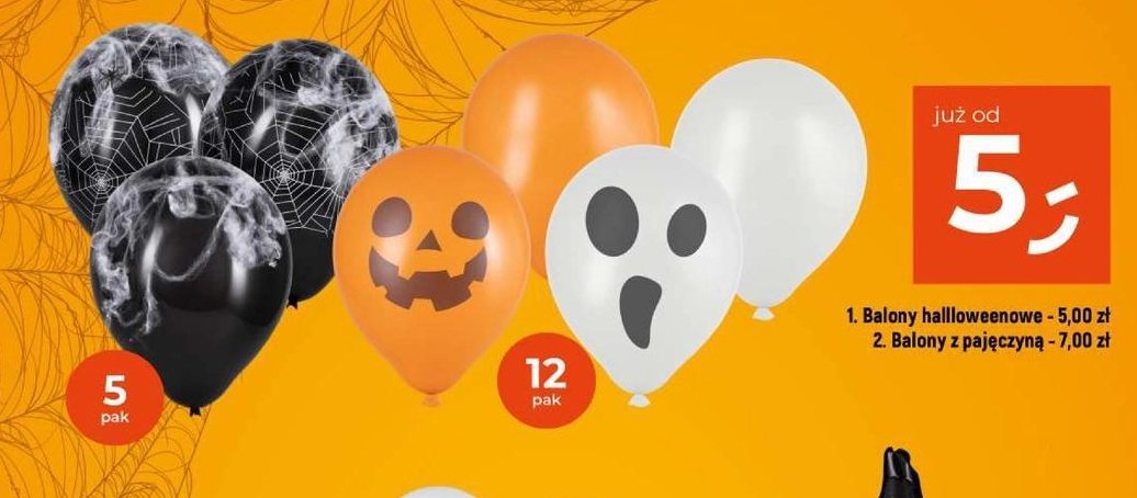 Balony halloween promocja w Dealz