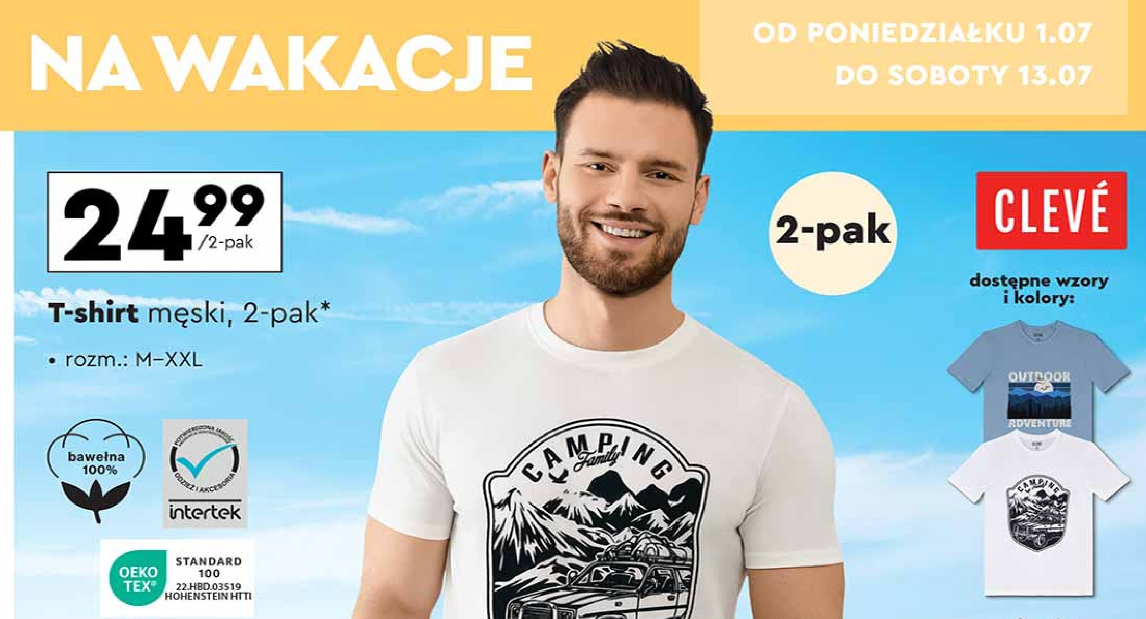 T-shirt męski m-xxl Cleve promocja