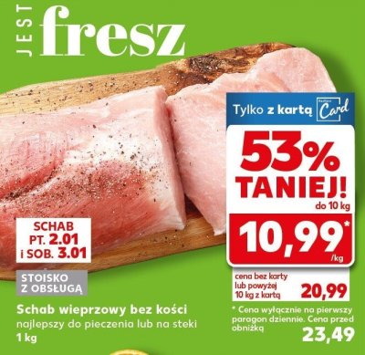 Schab wieprzowy bez kości promocja w Kaufland