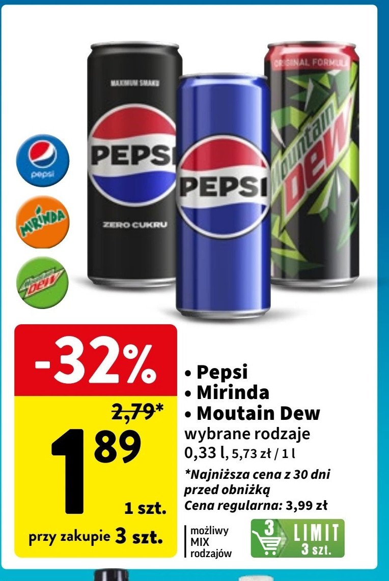 Napój Mountain Dew promocja w Intermarche