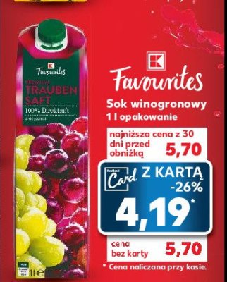 Sok winogronowy K-classic favourites promocja