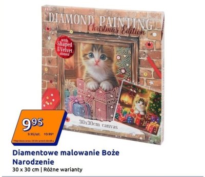 Diamentowe malowanie Boże Narodzenie 30x30 cm promocja w Action