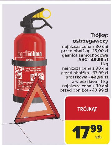 Gaśnica gp-1z abc z wieszakiem Ogniochron promocja w Carrefour