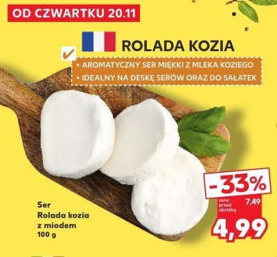 Ser Rolada kozia z miodem promocja w Kaufland