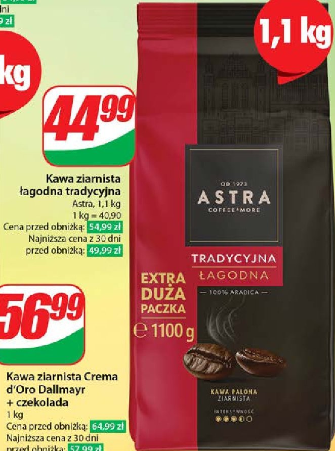 Kawa ASTRA ŁAGODNA TRADYCYJNA promocja