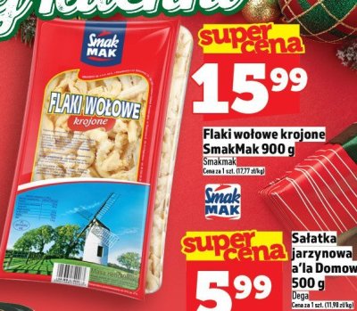 Flaki wołowe krojone SmakMak 900g promocja w TOPAZ