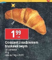Croissant z nadzieniem truskawkowym La lorraine promocja