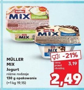 Jogurt pistacjowy z wafelkami w białej czekoladzie Muller mix promocja