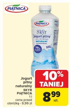 Jogurt pitny naturalny Piątnica skyr promocja