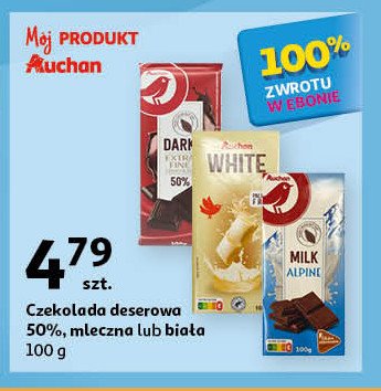 Czekolada deserowa 50% kakao Auchan promocja w Auchan