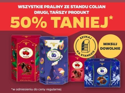 Wszystkie praliny ze standu Colian DRUGIE -50% promocja w Netto