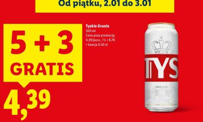 Piwo Tyskie Gronie 500 ml promocja w Lidl
