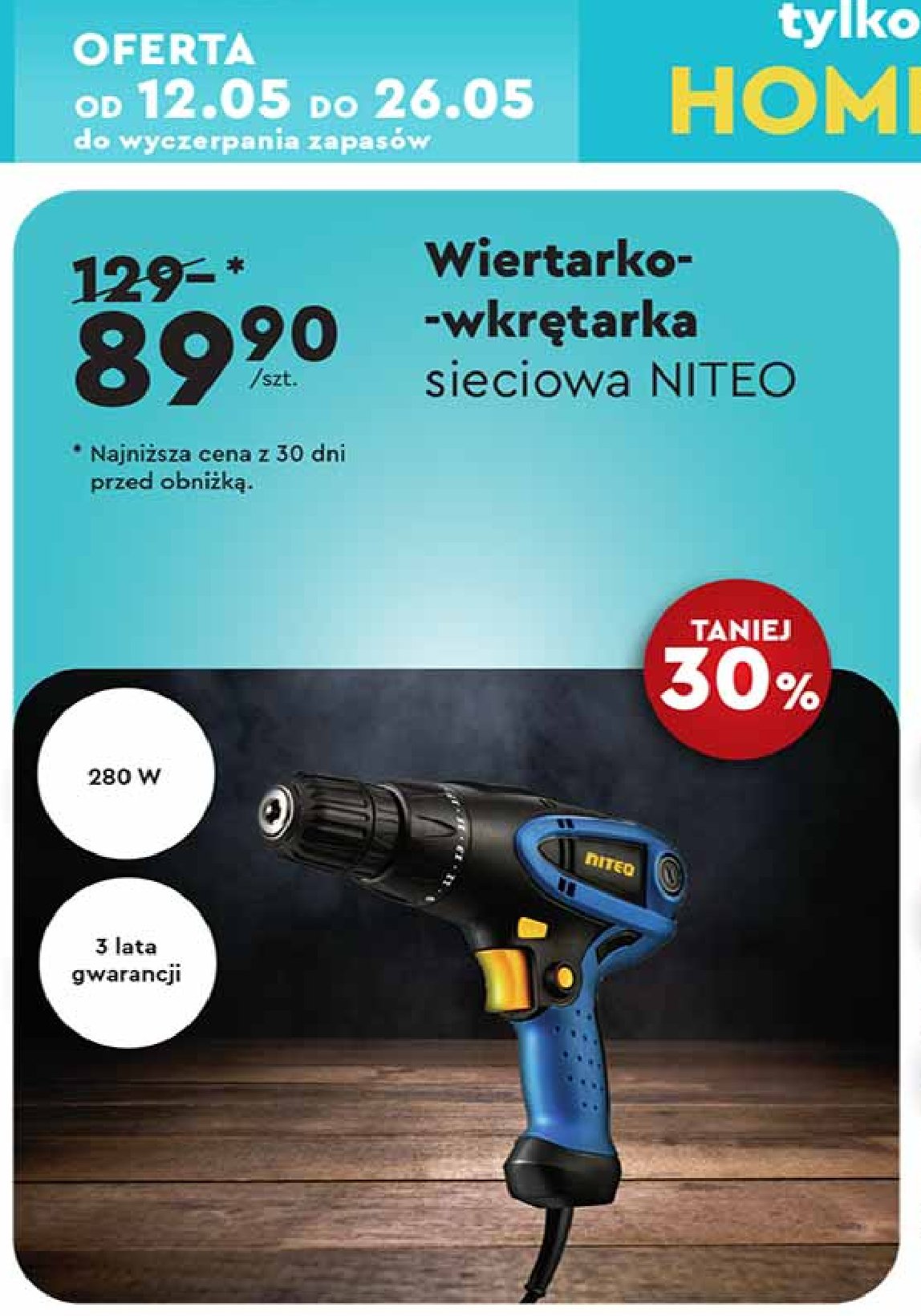 Wiertarko-wkr臋tarka 230w Niteo tools promocja