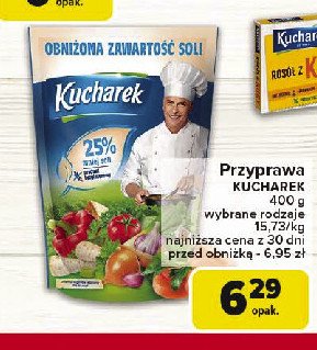 Przyprawa do potraw mniej soli Kucharek promocja w Carrefour