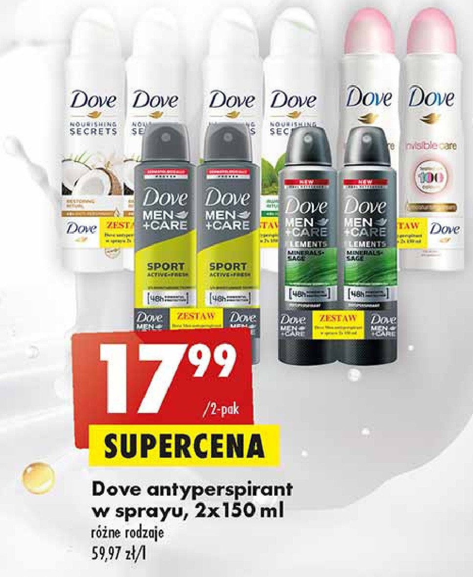 Dezodorant elements talc mineral+sandalwood Dove men+care promocja