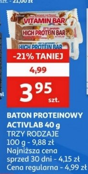 Baton proteinowy orzechowo-karmelowy Activlab promocja