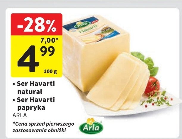 Ser havarti naturalny Arla promocja